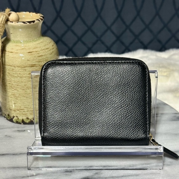 Fendi Black Bifold Leather Wallet Snap Zip Closure 8M0407 Includes COA - Picture 4 of 16